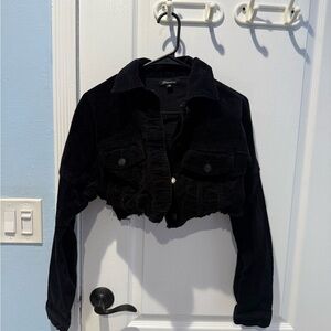 Shinestar Black Cropped Jean Jacket